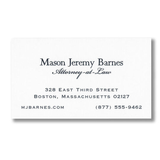 Mason White Business Cards